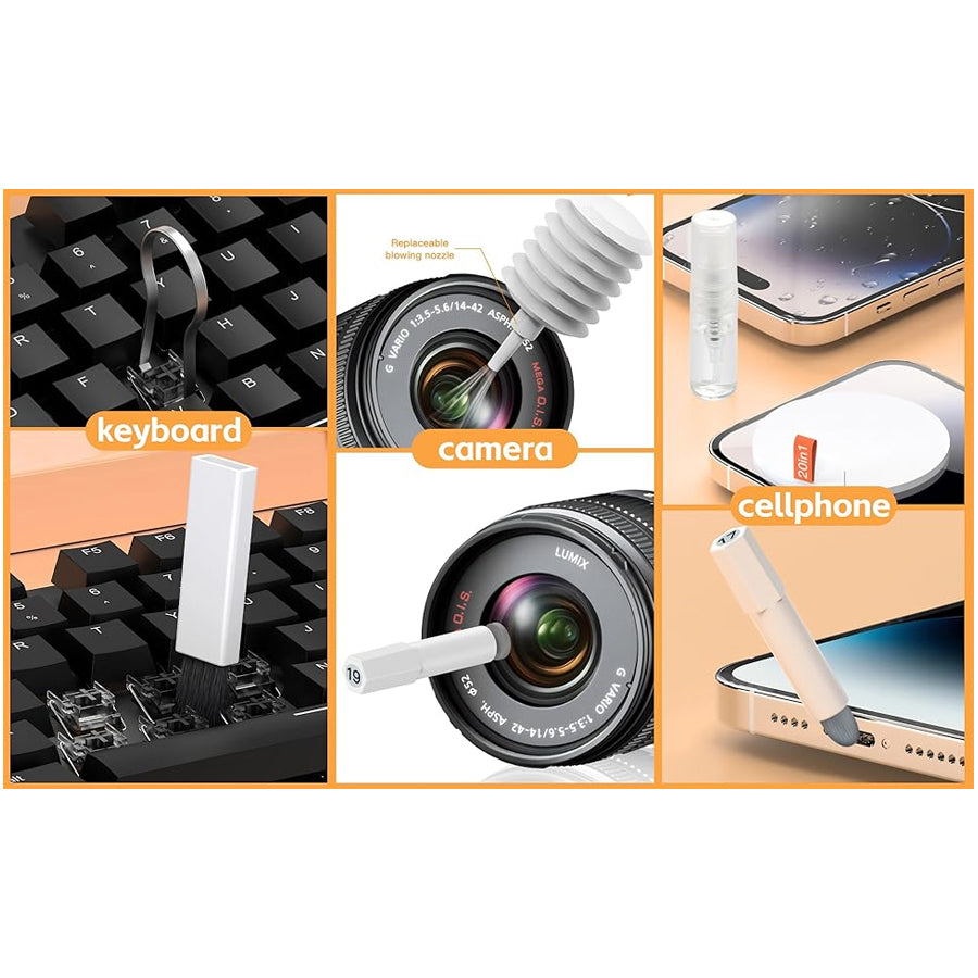 Computer Brush Set – 20 In 1 Remove debris from charging ports in seconds