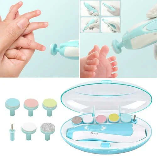 Ultra-Quiet Baby Electric Nail Trimmer – Safe & Painless 6-in-1 Grooming Kit for Newborns